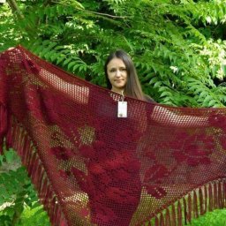 Роскошная шаль крючком