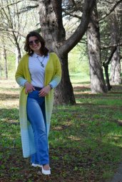 Кардиган-шазюбль в сочных весенних тонах