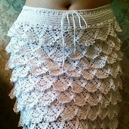 Вяжем ажурную юбочку
