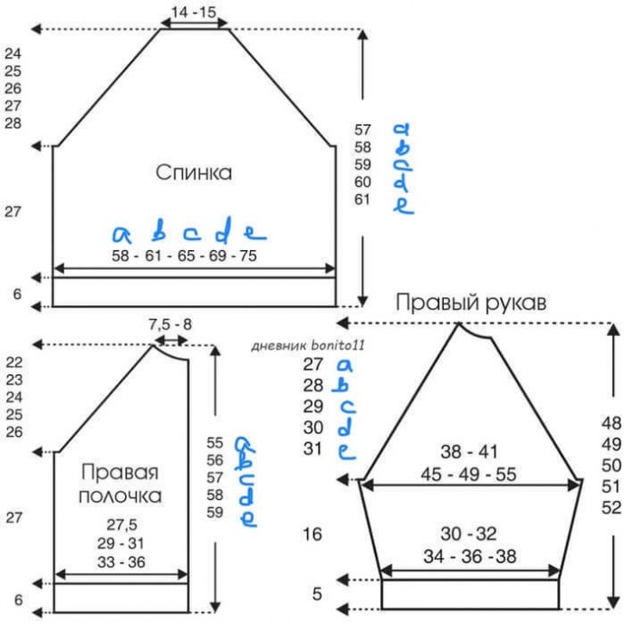 Жакет с рукавом реглан и рельефным узором