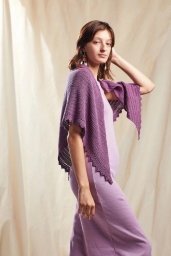 Сиреневая шаль, Связанная крючком: элегантность и нежность