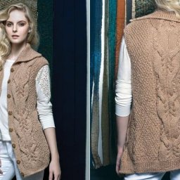 Красивый жилет спицами