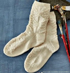 Вязаные носки "Датская звезда"