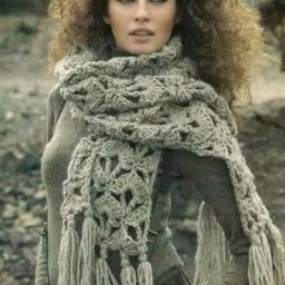 Вяжем ажурный фактурный шарф