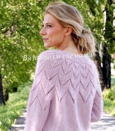 Жакет из пряжи 100% альпаки, вяжем спицами