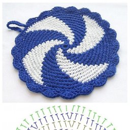 Спиралевидная прихватка на кухню