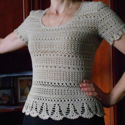Ажурная кофточка, вяжем крючком