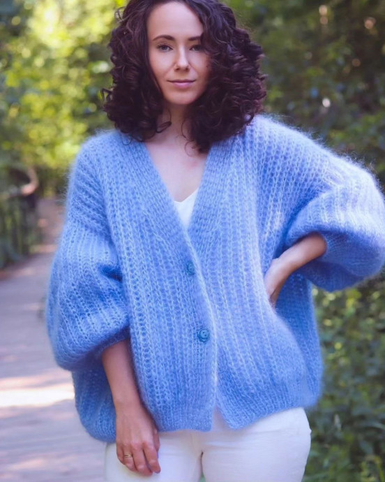 Кардиган из Lana Gattio - Silk mohair lux Кардиган из Lana Gattio - Silk mohair lux