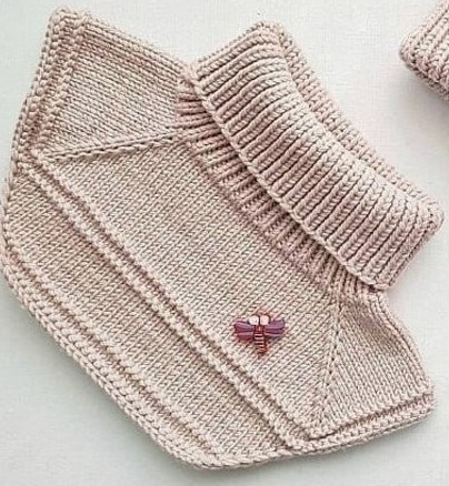 Бежевая манишка из Lana Gatto Super Soft, вяжем спицами Бежевая манишка из Lana Gatto Super Soft, вяжем спицами