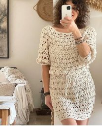 Платье крючком. Схема узора