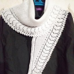 Шарф косынка (бактус) спицами