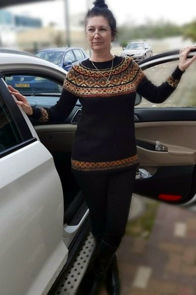 Лопапейса спицами