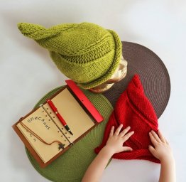 Шапочка "Завиток", вяжем спицами