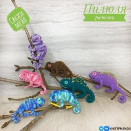 Тепло в маленьких вещах, вяжем хамелеона