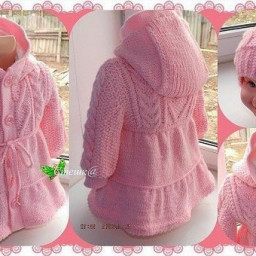 Пальто для девочки "Стефания" спицами