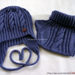 ​Шапка и манишка "Изморозь" + описание