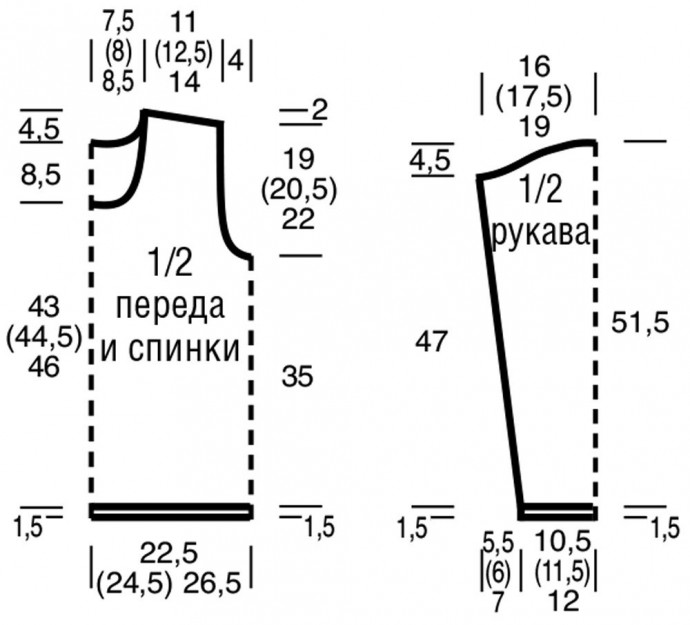 Джемпер в полоску