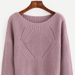 Нежный пуловер спицами