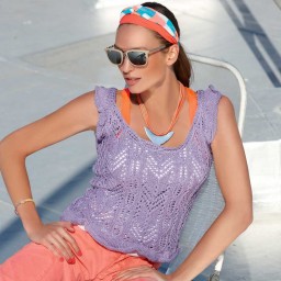 Топ со сложным ажурным узором