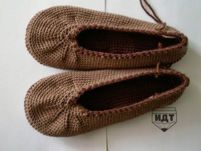 МК Комнатные балетки крючком