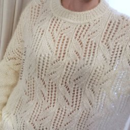 Красивый ажурный узор для джемпера спицами