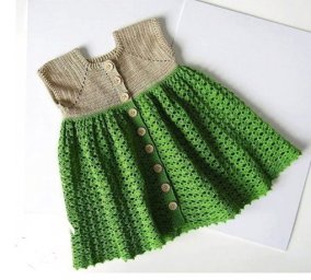 Платье для малышки, вяжем крючком