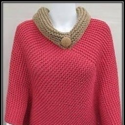 Простое, но теплое пончо своими руками