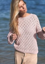 Модный пуловер цвет пудро-розовый