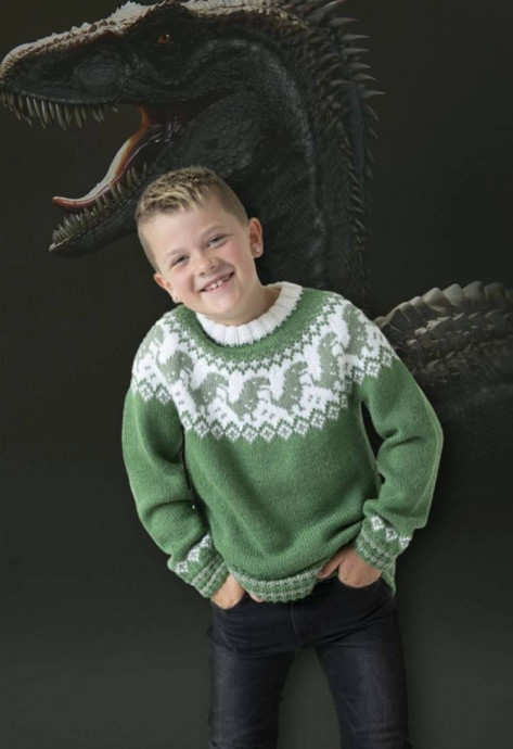 Свитер с динозаврами