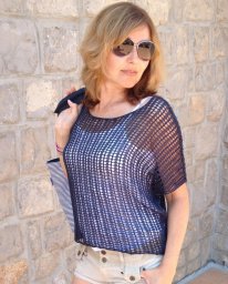 Узор спицами для летнего топа