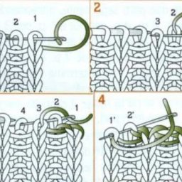 Закрытие петель полой резинки иглой (итальянский способ)