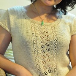 Ажурный узор для летнего топа спицами