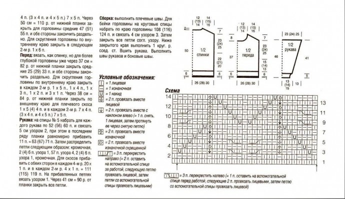 Джемпер спицами