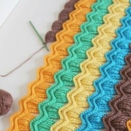 "Объемная волна" - узор крючком