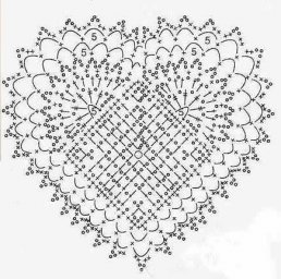 Схемы вязания ажурных сердечек