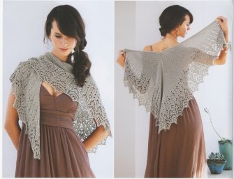 Ажурная шаль спицами