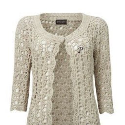 Нежный кардиган, связанный крючком