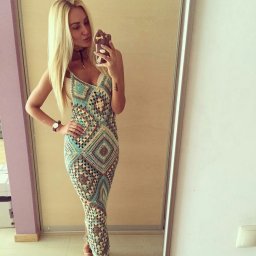 Платье из квадратных мотивов