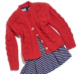 Детский кардиган с ажурным узором