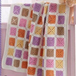 Классный пледик из простых квадратов