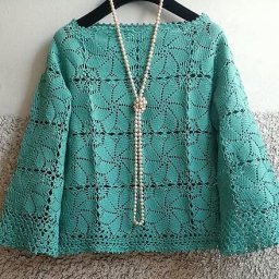 Мотив для кофточки с длинным рукавом, крючком