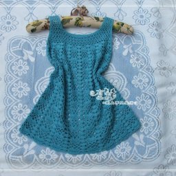 Сарафан для девочки, вяжем крючком