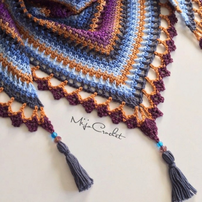 Шaль "Тaйгa" от Mijo Crochet