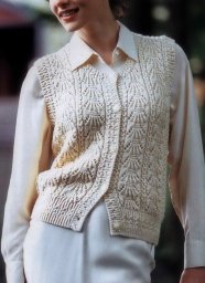 Жилет спицами