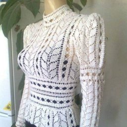 Ажурная ретро-блуза