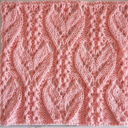 Ажурный узор «Цветочный», вяжем спицами