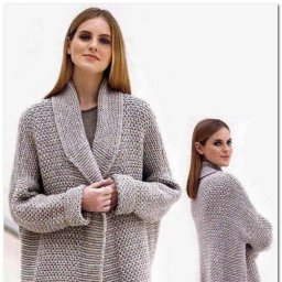 Красивый кардиган, вязаный спицами