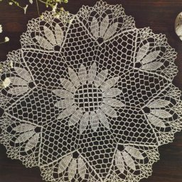 Круглая салфетка крючком
