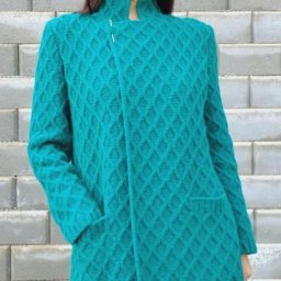 Пальто-кардиган спицами