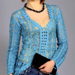 Узор для ажурного кардигана